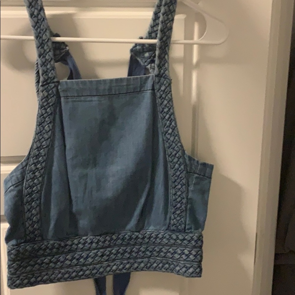 Anthropologie crop jean tank